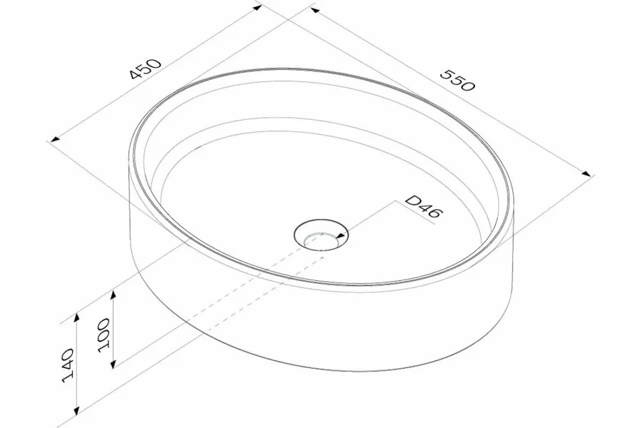 Раковина Am.Pm Func 55 см белая M8FWCC20550WG (детальная фотография), современные, hi-tech