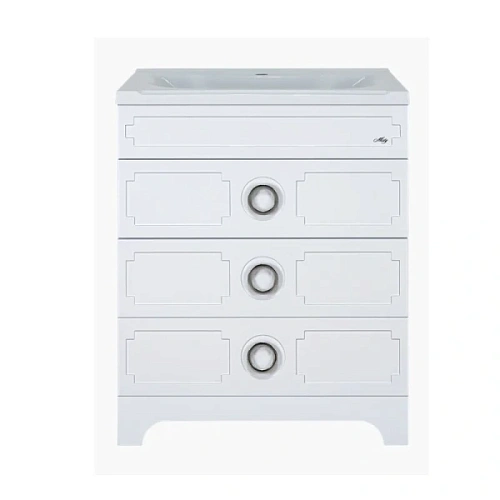 Тумба под раковину напольная Misty Лейла 60 см белая - фото 1