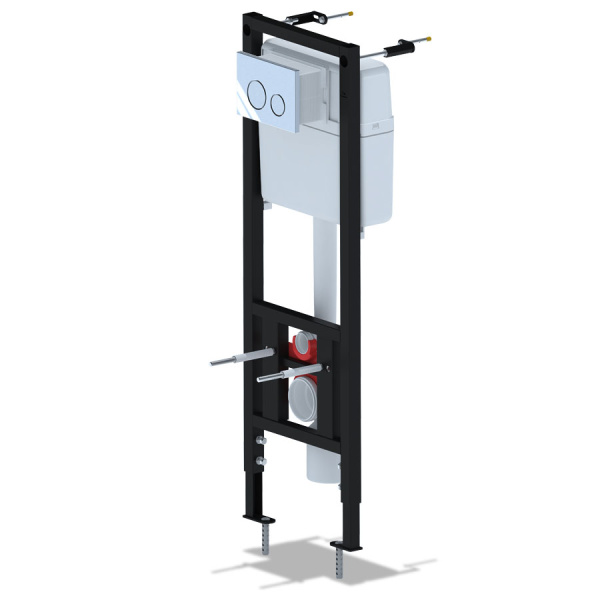 Инсталляция для унитаза АНИ Пласт с клавишей глянцевый хром WCP4131 (детальная фотография)
