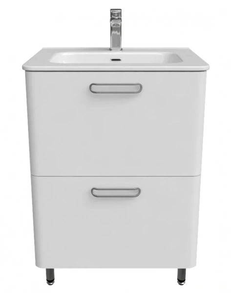 Тумба с раковиной напольная IDDIS Brick 60 см белая BRI60WFi95K (детальная фотография), напольная, пристенная