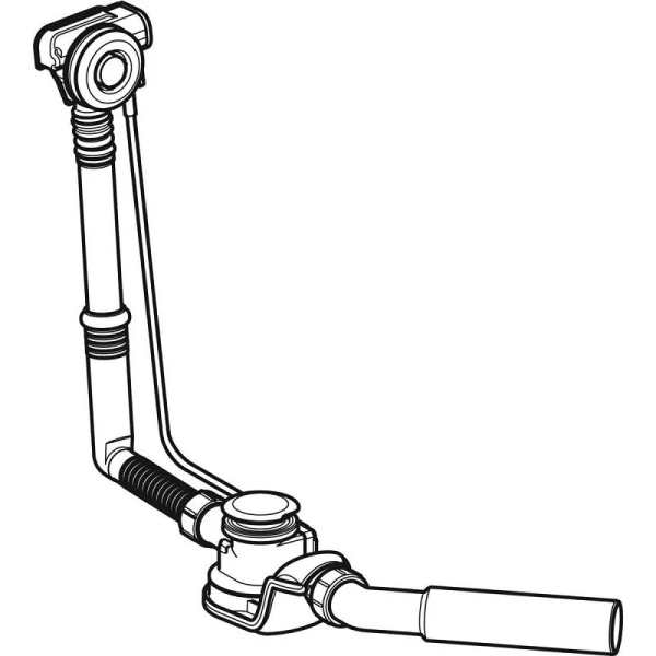 Слив-перелив Geberit хром глянцевый 150.755.21.1 (детальная фотография), полуавтомат