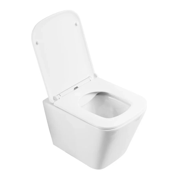 Унитаз подвесной BelBagno Ardente-R безободковый BB520CHR/SC (детальная фотография), недорогие, безободковые, сиденье с микролифтом , с антивсплеском