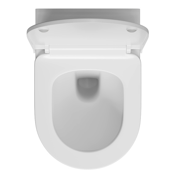 Унитаз подвесной VitrA Sanibelle безободковый 7551B003-0075 (детальная фотография), без бачка, со скрытым бачком