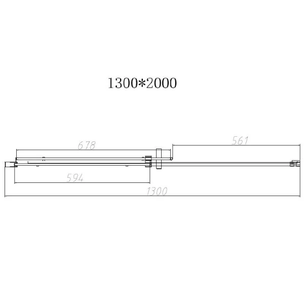Душевая дверь в нишу Vincea Dice VDS-4D130CL 130 см обработка стекла Easy Clean (детальная фотография), 130 см