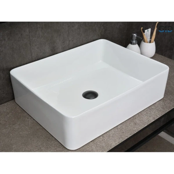 Раковина GID Geometrico N9104 52 см белая 51236 (детальная фотография), по запросу