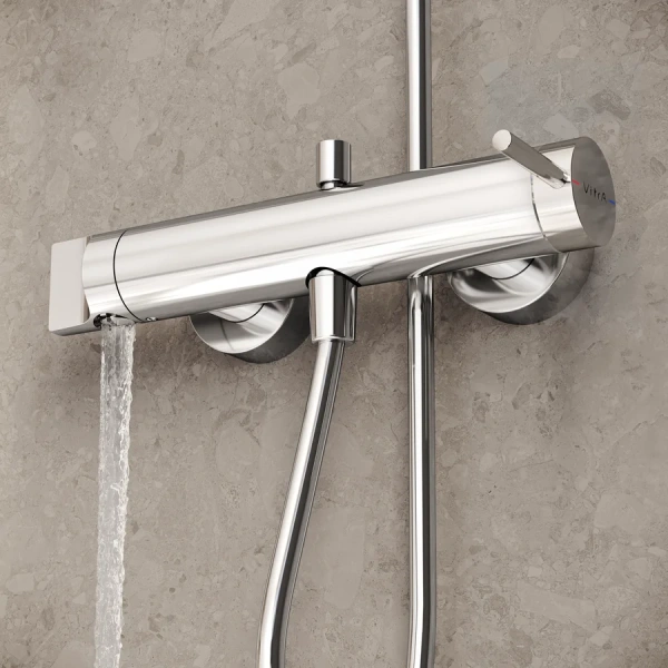 Смеситель для ванны VitrA Origin A42619 однорычажный (детальная фотография), хром, медные, черные