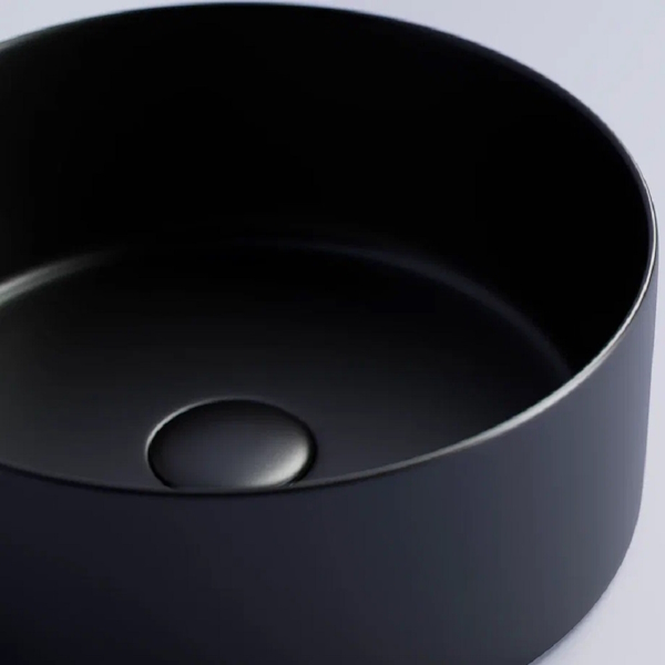 Раковина Ceramica Nova Element 35,8 см черная матовая CN6032MB (детальная фотография), накладные (на столешницу), пристенные
