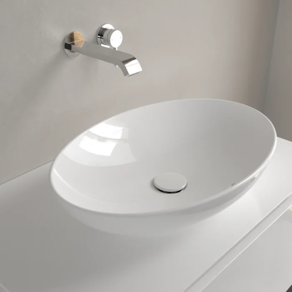 Раковина Villeroy & Boch Loop & Friends 56 см накладная 4A470001 (детальная фотография), 55 см
