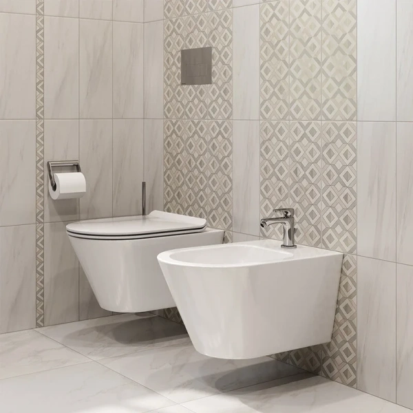 Унитаз подвесной Kerama Marazzi Plaza Modern безободковый PLMR.wc.02 (детальная фотография), белые