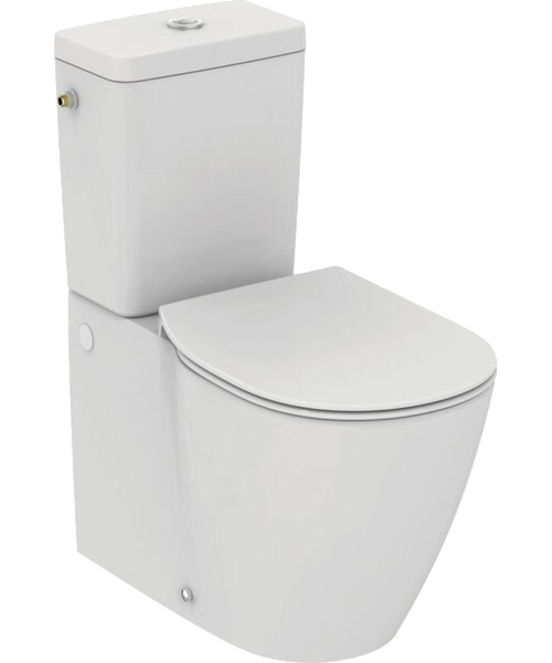 Чаша для унитаза-компакта Ideal Standard Connect без сиденья, технология AquaBlade E039701 (детальная фотография), с горизонтальным, прямым выпуском, с прямым выпуском