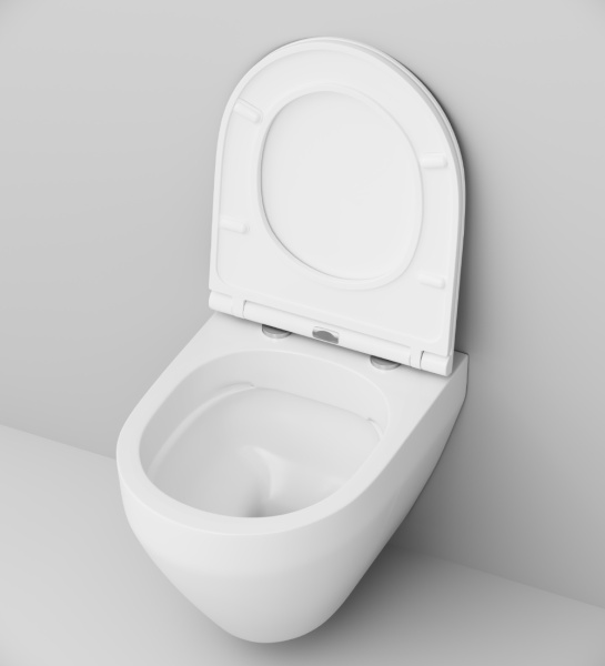 Унитаз подвесной Am.Pm Spirit 2.0 безободковый C701700WH (детальная фотография), с горизонтальным, прямым выпуском, с прямым выпуском