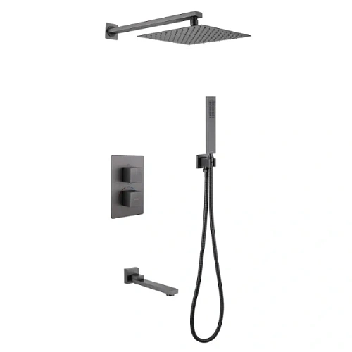 Душевой комплект Abber Daheim никель - фото 4