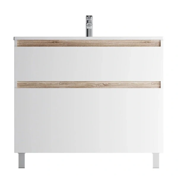 Тумба под раковину напольная Am.Pm X-Joy 100 см белый глянец M85AFSX1002WG (детальная фотография)