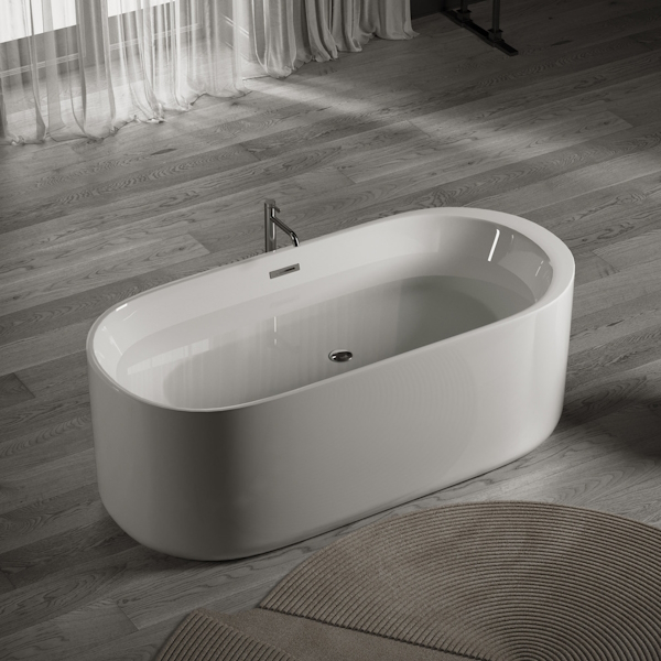 Ванна акриловая Sancos Fiori 170x80 см отдельностоящая FB04 (детальная фотография), 170x80 см