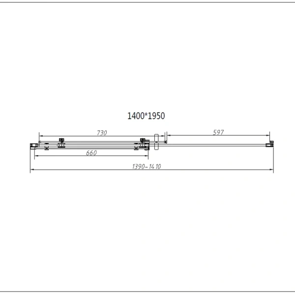 Душевой уголок Vincea Como-N 140х90 см профиль хром VSR-4CN9014CL (детальная фотография), прямоугольные