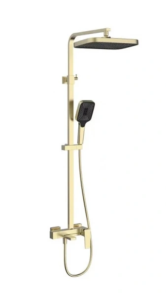 Душевая стойка Vincea Cube брашированное золото VSFS-4C12BG (детальная фотография)