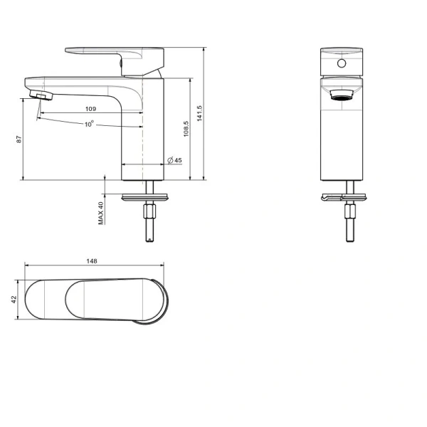 Душевой комплект Акватек Ника хром AQ1831CR (детальная фотография), хром