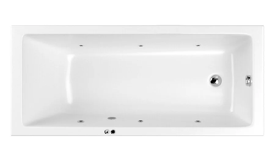 Ванна гидромассажная Whitecross Wave Soft, 150 х 70 см, увеличенная толщина акрила, усиленная армировка, белый/хром, 0101.150070.100.SOFT.CR (детальная фотография)