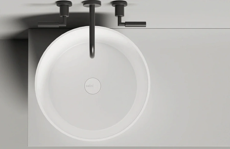 Раковина Salini Armonia 04 46 см белый глянцевый 130118G (детальная фотография), современные, hi-tech