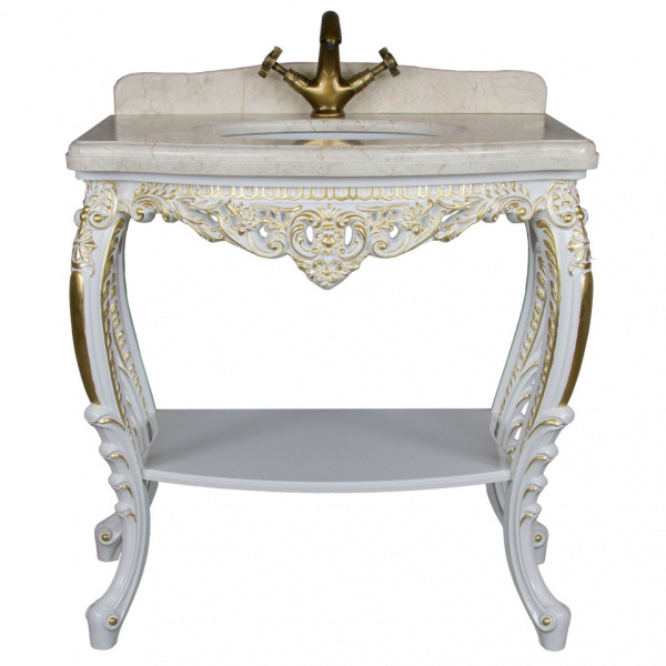 Консоль напольная, цвет белый глянец, Tessoro Isabella 80 TS-10108-W (детальная фотография)