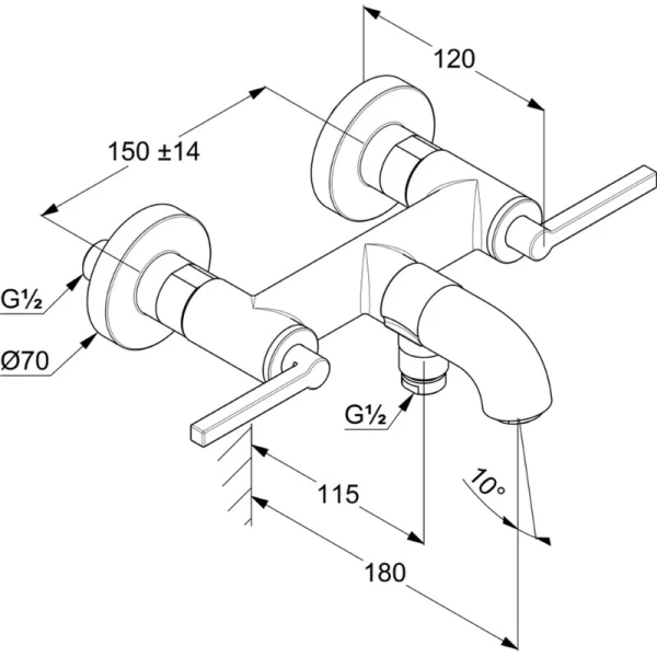 Смеситель для ванны Kludi Nova Fonte белый 205405315 (детальная фотография), для ванны