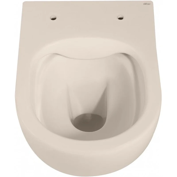 Унитаз подвесной Abber BEQUEM бежевый матовый AC1101MBE (детальная фотография), цветные
