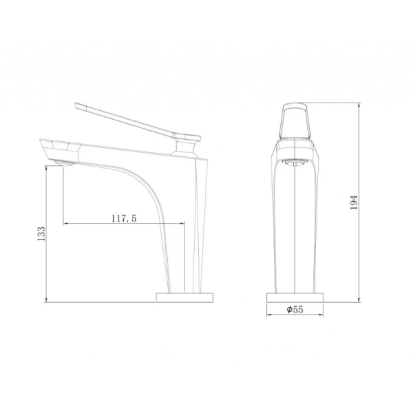 Смеситель для раковины Abber Zeitlos розовое золото AF8909RG (детальная фотография), современные, hi-tech