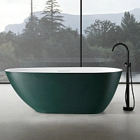 Ванна из искусственного камня Abber Dortmund 170x75 см темно-зеленая матовая