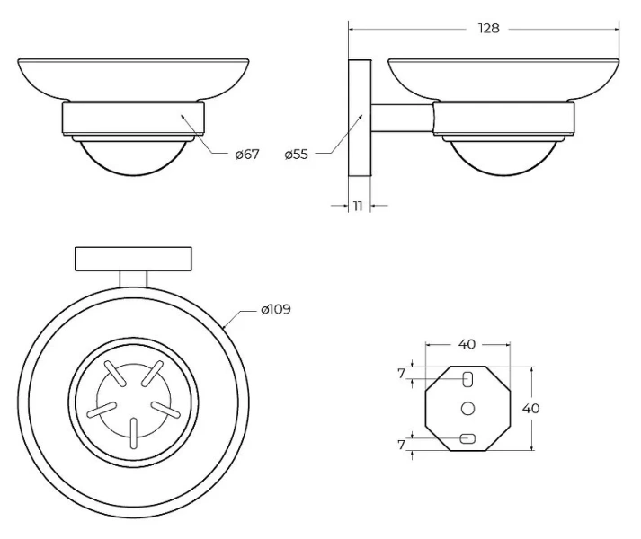 Мыльница Cezares Relax брашированное золото RELAX-SODS-BORO (детальная фотография), современные, hi-tech