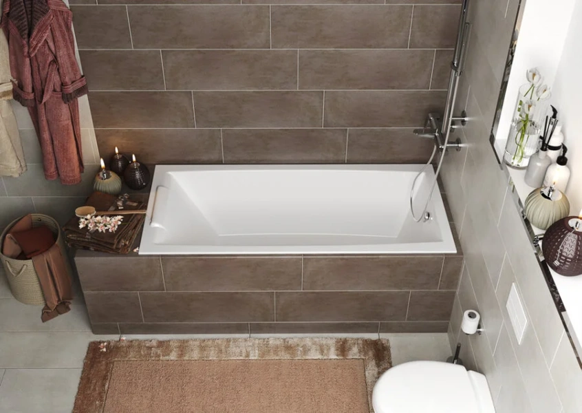 Ванна акриловая Marka One Aelita Slim 170 x 90 см, белый, 01ае1790слим (детальная фотография), прямоугольные