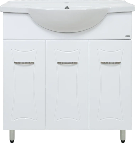 Тумба с раковиной напольная Misty Классик 80 см с дверцами (детальная фотография)