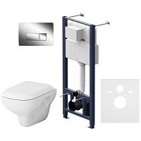 Унитаз с инсталляцией Am.Pm Like с сиденьем микролифт и клавишей