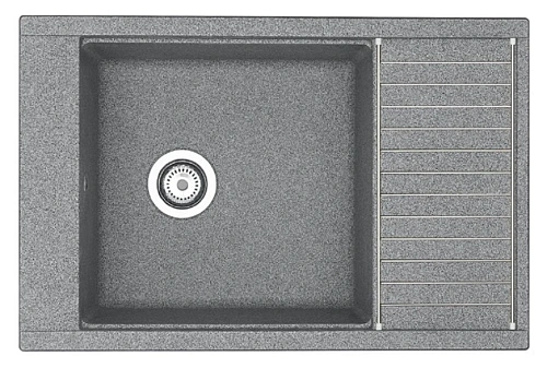 Мойка для кухни Акватон Делия 78 см серая - фото 6