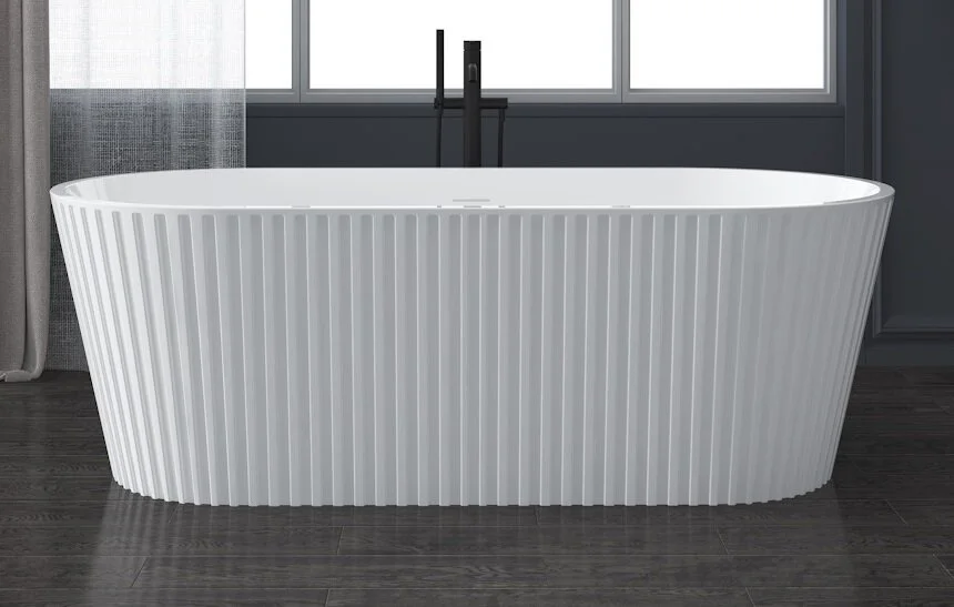 Ванна акриловая Corpa Nera Bonini CN130111, 170 х 80 см, белый матовый (детальная фотография)