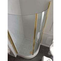 Душевой уголок полукруг профиль золото, стекло прозрачное Kerasan Retro