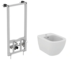 Биде с инсталляцией Ideal Standard Prosys Tesi с отверстием под смеситель