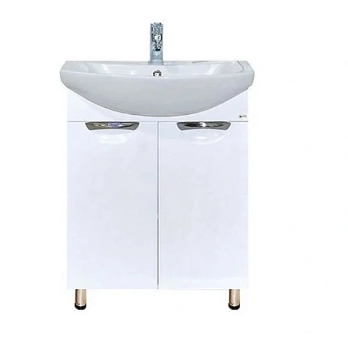 Тумба под раковину напольная Misty Лаванда 60 см белая - фото 1