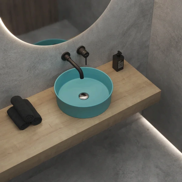 Раковина BERGES Ego 38 см матовый темно-синий 181711 (детальная фотография), современные, hi-tech