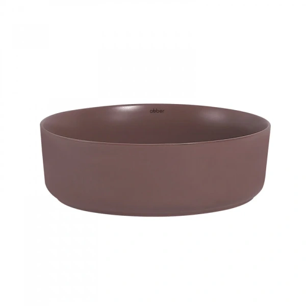 Раковина Abber Bequem 36 см коричневая матовая AC2108MC (детальная фотография), накладные (на столешницу), пристенные