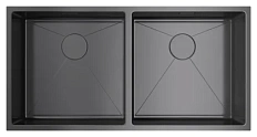 Мойка для кухни Omoikiri Taki 86-2-U/IF-GM 86 см вороненая сталь