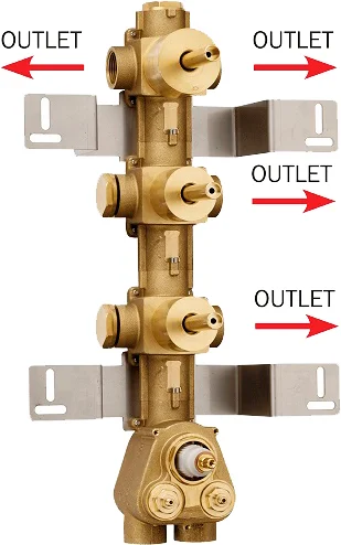 Внутренняя часть смесителя Bossini на 4 выхода Z030271000 (детальная фотография)