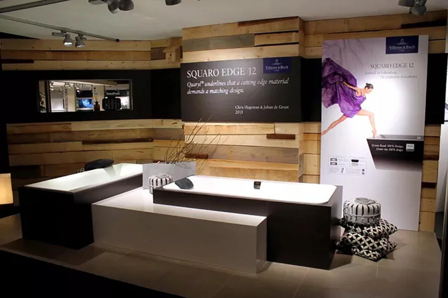 Ванна квариловая Villeroy & Boch Squaro Edge 12 180х80 см white alpin UBQ180SQE2DV-01 (детальная фотография), 180x80 см