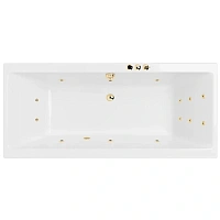 Ванна гидромассажная Excellent Pryzmat Slim Smart 160 x 75 см, белый/золото, WAEX.PRY16S.SMART.GL