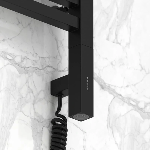 Полотенцесушитель электрический Сунержа Модус 3.0 50x120 см левый черный матовый 31-5700-1250 (детальная фотография), лесенка, вертикальные