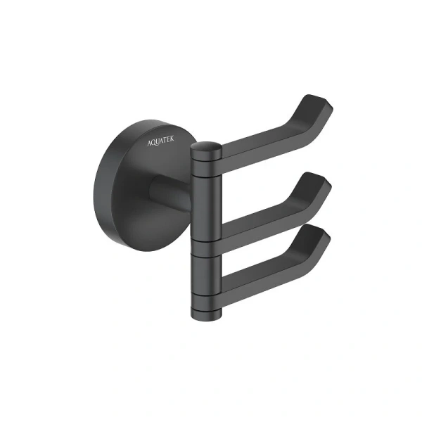 Крючок для ванной Акватек Бетта черный матовый AQ4632MB (детальная фотография)
