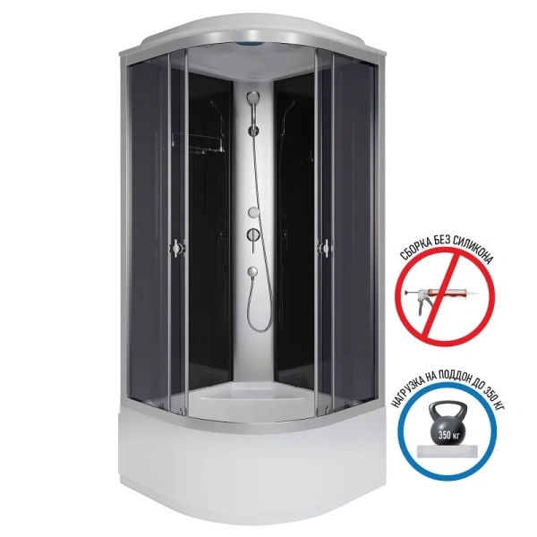 Душевая кабина Niagara Eco 90x90 см с сиденьем E90/40/TN (детальная фотография)
