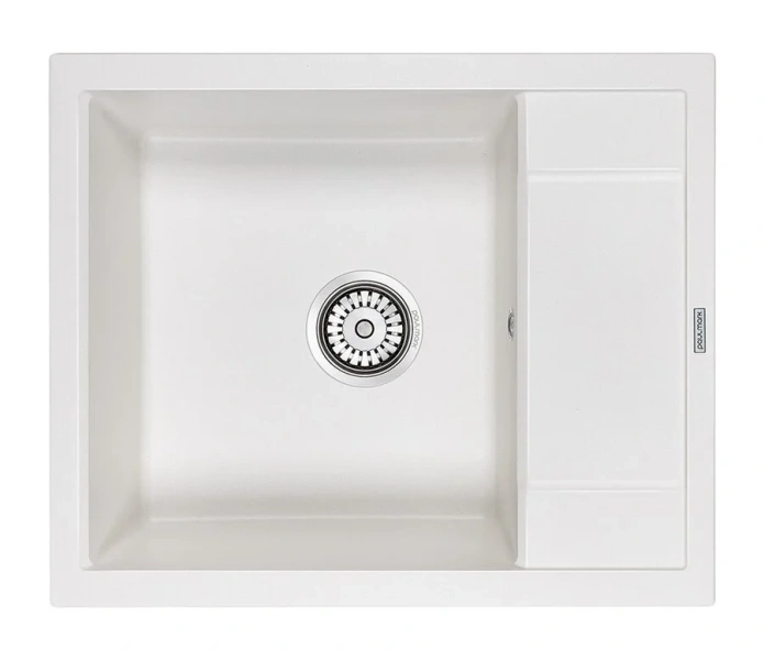 Мойка для кухни Paulmark Optimum 60 см белая PM216050-WH (детальная фотография)