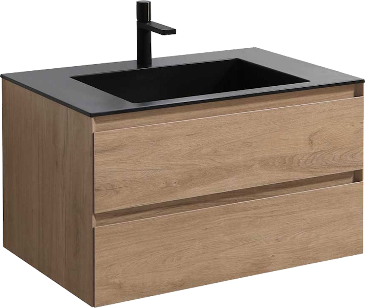 Тумба под раковину подвесная Vincea Luka 79,2 см N.Oak VMC-2L800NO (детальная фотография), комплект (набор)