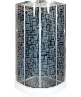 Душевая кабина Deto BM 90х90 см без крыши и с гидромассажем