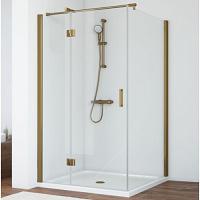 Душевой уголок профиль бронза стекло прозрачное Vegas-glass